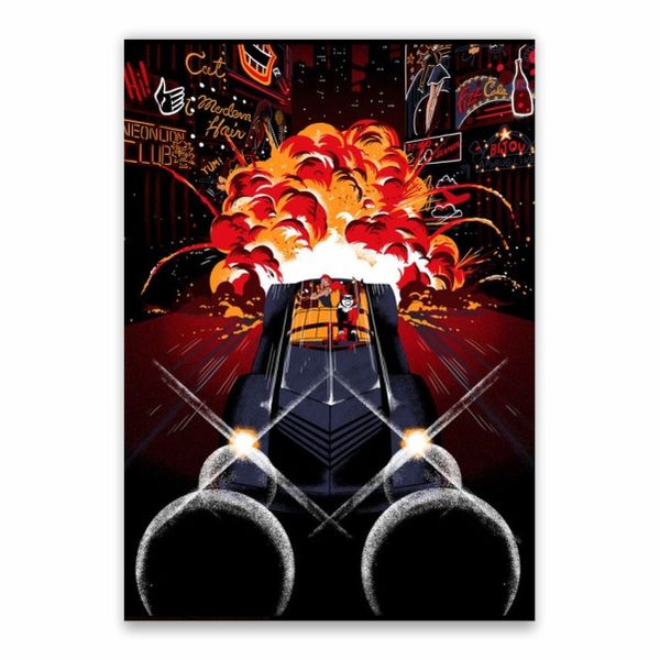 Harley Quinn Car Poster - A1