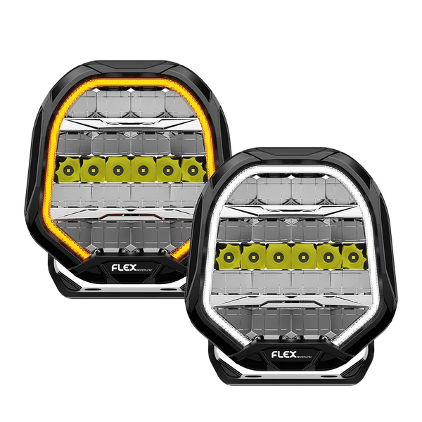 Flex Adventures 7" Dual DRL Driving Light Set