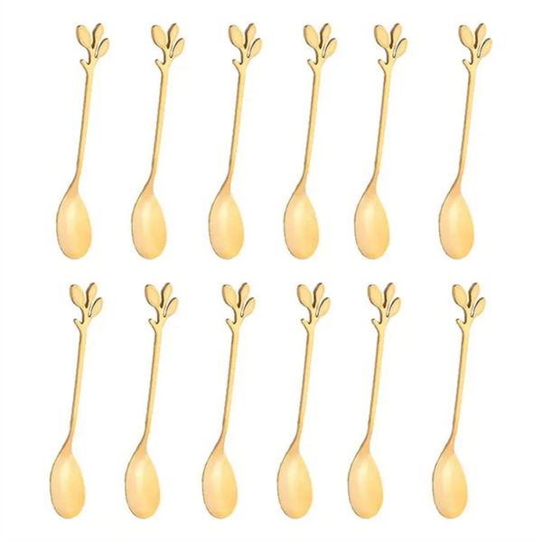 Stainless Steel Cutlery Spoon Leaf Spoon Coffee Spoon