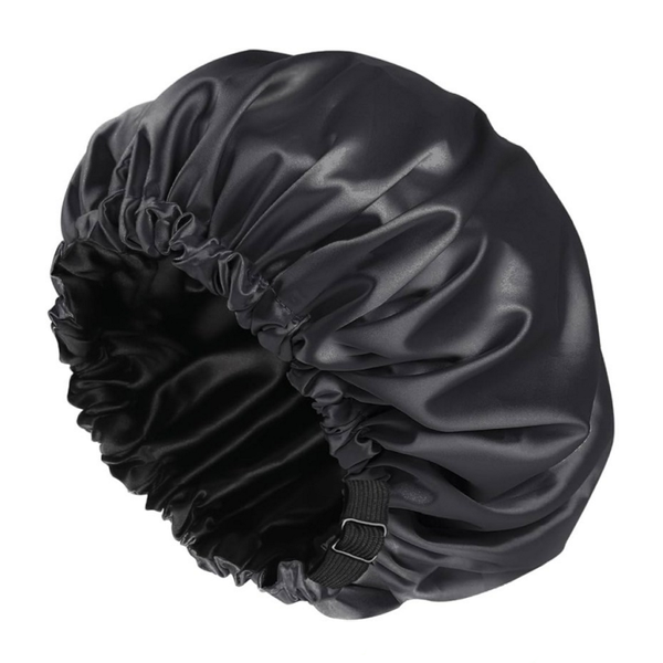 Satin Shower Cap - Black