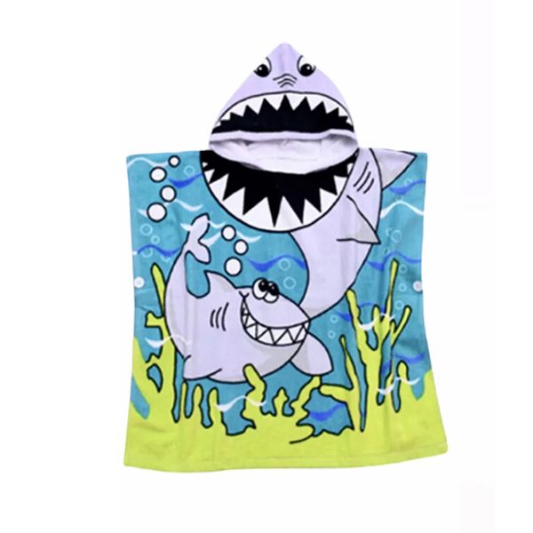 Towel - Kids Hoodie Swim / Bath towel (Shark)