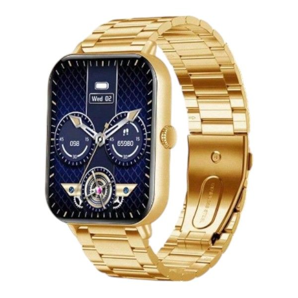 Versatile Waterproof Sports Smart Watch With Stainless Steel Strap - Black