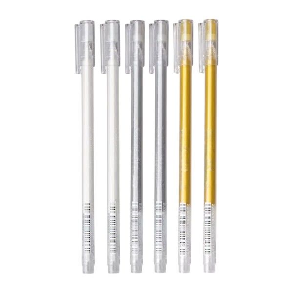 9 Piece - Highlighting Colour Pallet Gel Ink Pens Set - Gold, Silver&amp; White