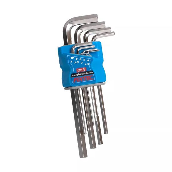 Fixtec 9 Piece Industrial Hex Key 1.5mm-10mm