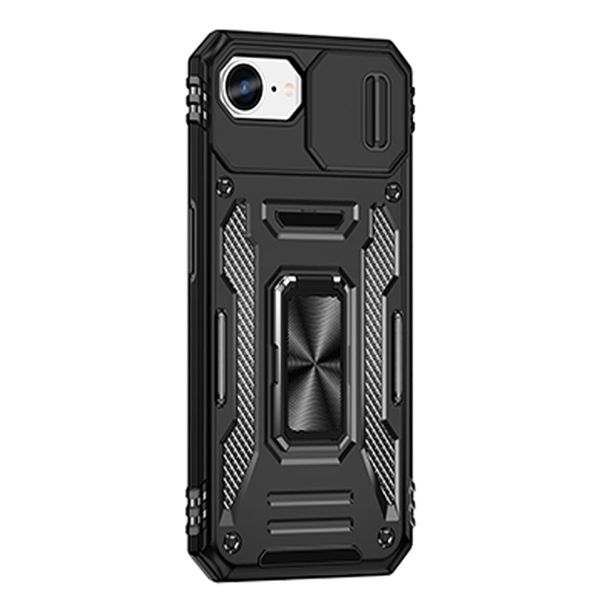 Slide Camera Lens Cover Compatible With Iphone 16E with Ring Kickstand Phone Case