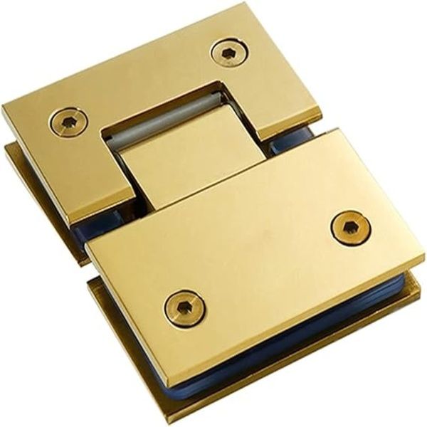Continental Suppliers Frameless Shower Hinges - 180 Degrees gold