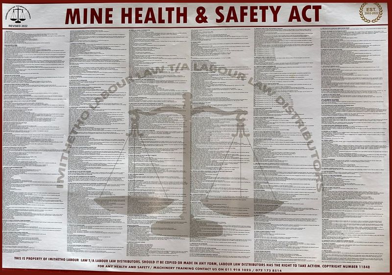 Mine Health And Safety Act A1 Laminated