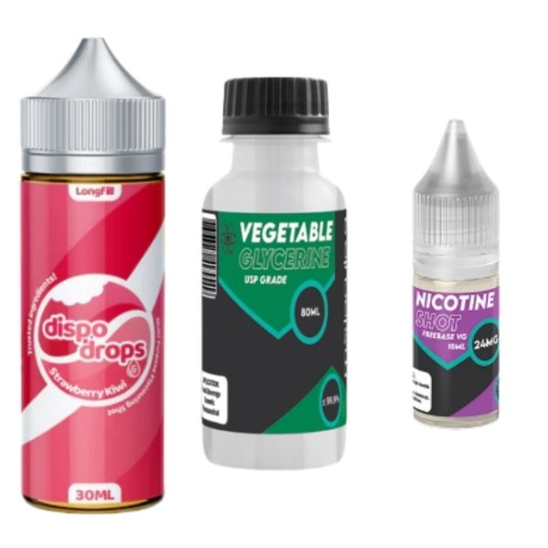Dispo Drops Longfill Combo Pack 120ml - Strawberry Kiwi