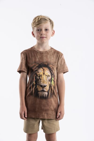 Kool Africa - Animal Dyed T-Shirt - Tweens - Rasta Lion - For Boys &amp; Girls