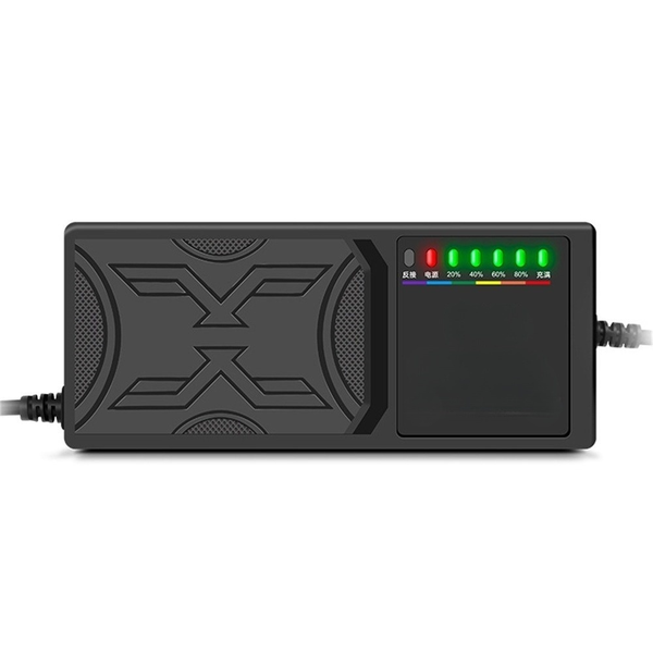 48V 20AH Electric Vehicle Battery Charger Adapter Ebike with 7 Lights