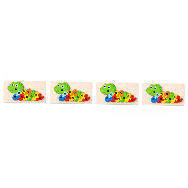 4 Pack - Educational Snake Building Blocks - Multicolour