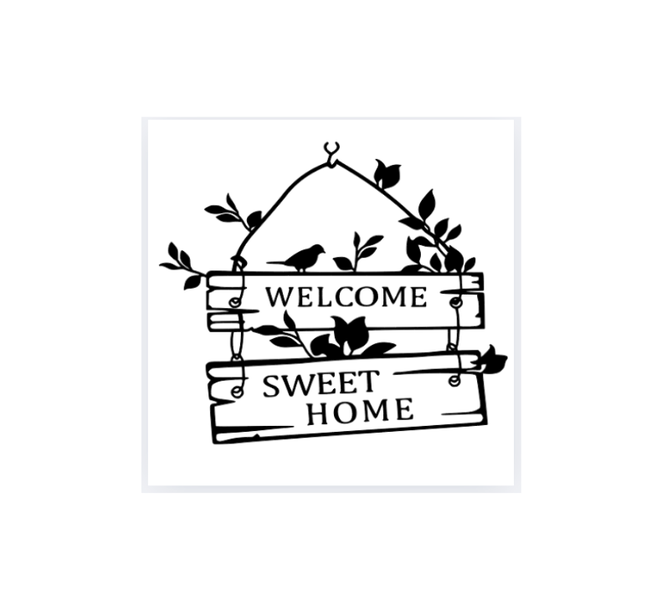 Welcome Sweet Home Wall Vinyl Sticker