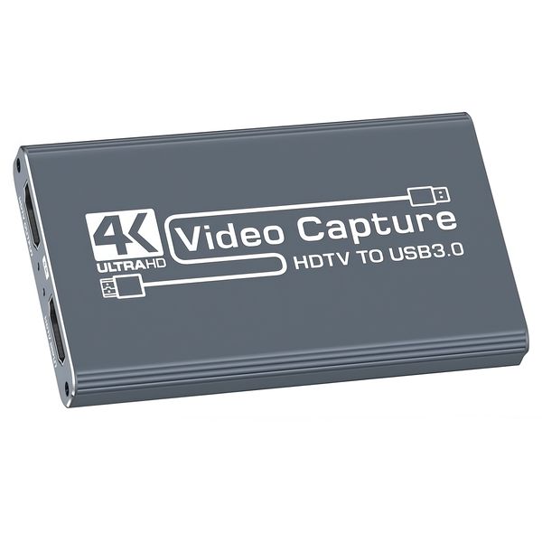 4K HDMI Capture Card, 1080P 60FPS, USB 3.0 Game Video Capture Device