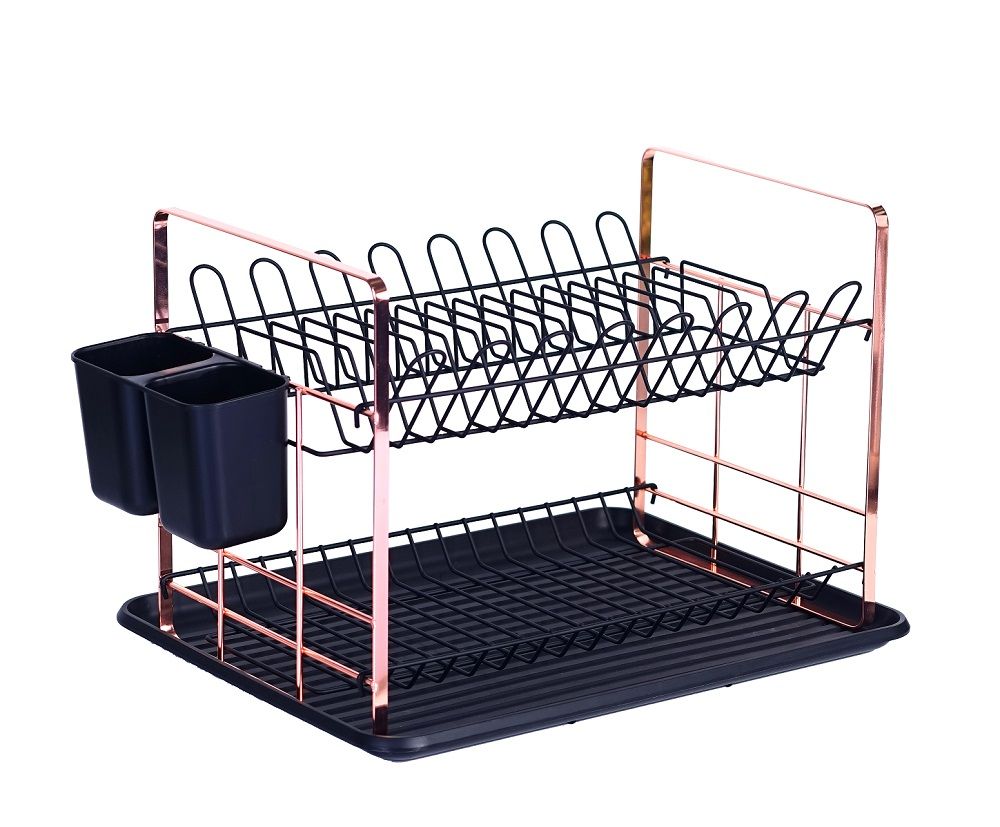 Dish Racks - Berlinger Haus 48cm Stylish PP Dish Rack - Black Rose