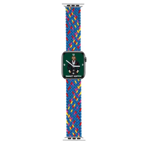Green Braided Solo Loop Strap - Multi 38mm , 40mm