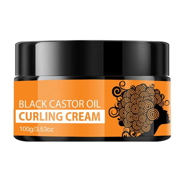 Black Castor Oil Curl Defining Cream, Anti-Frizz Curling Cream
