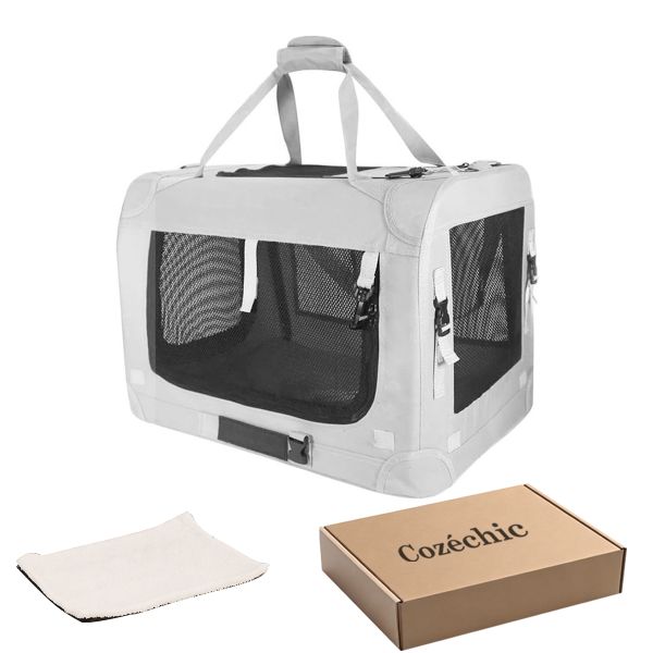 Cozéchic - Large Cat Carrier Soft Pet Carrier with Padded Cushion for Puppy