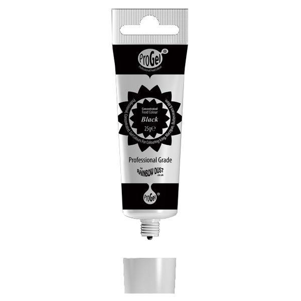 Rainbow Dust BLACK ProGel Icing Colour Paste Cake Sugarcraft Decoration - 3-Pack