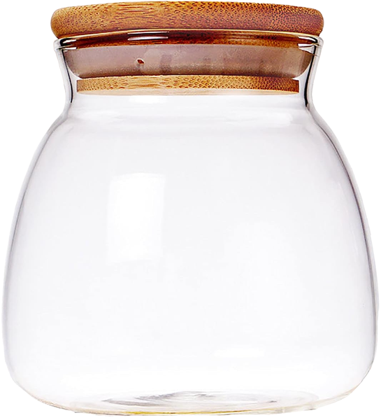 Kitchen Airtight Jar Glass Bottle Dried Fruit with Lid Transparent