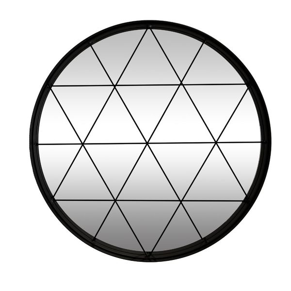 Black Steel Round Mirror - Various Sizes