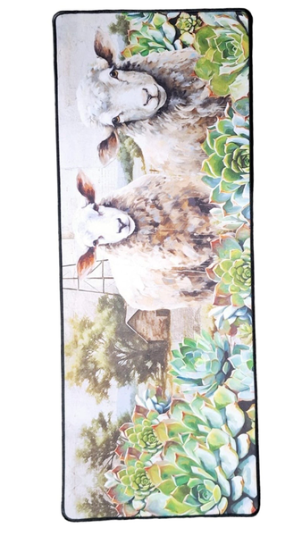 Versatile Desk/Kitchen/Bar Mat - Beautiful Succulents and Sheep
