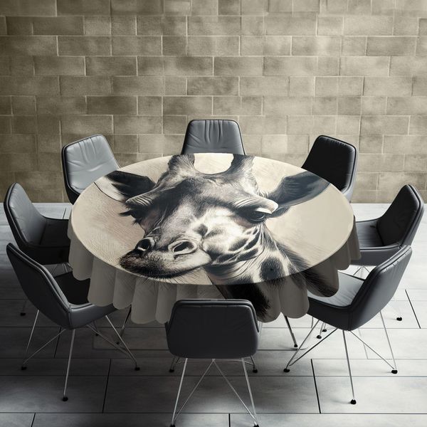 Serengeti Grace Round Tablecloth by Wikus Schalkwyk
