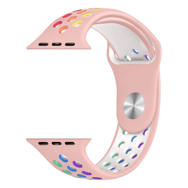 Rainbow Silicone Sport Watch Strap/Band For Apple Watch - 42/44/45 mm