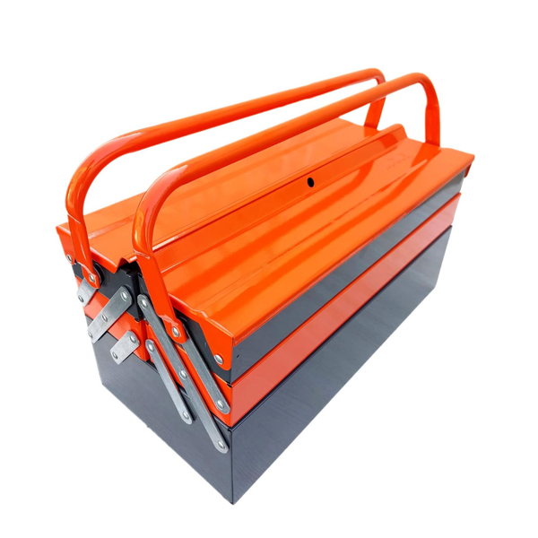 7-Inch 5-Tray Metal Tool Box - Durable Portable Storage Organizer Box