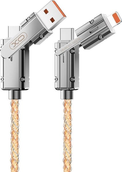 XO-NB276 4 in 1 Fast Charging Cable USB Multi Connector Braided