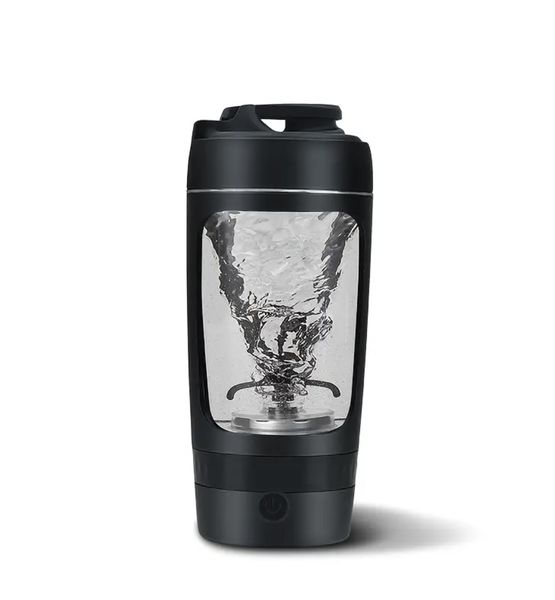 Electric Protein Shaker Cup - USB Rechargeable, Portable and Leak Proof - Black