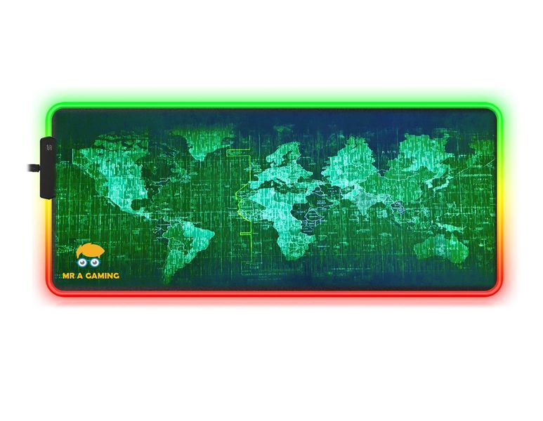 Mouse Pad- Non Slip Extra Large RGB With LED -G840X world map