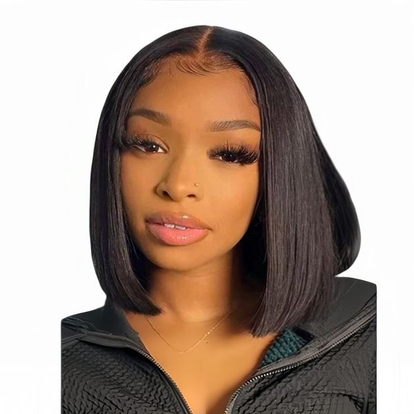 Luvée 12-inch Bob Wig Frontal Human Hair Transparent Lace