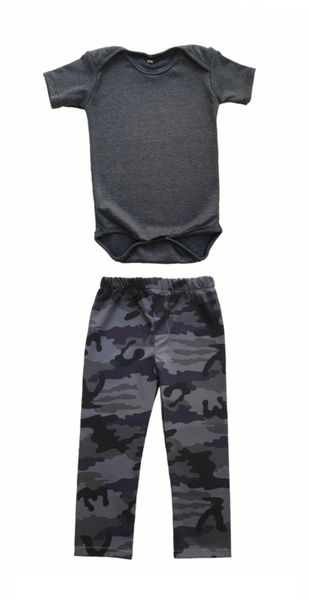 Toddler Clothing Set 2 Piece - Grey Camouflage Clothing Set 18-24 Months