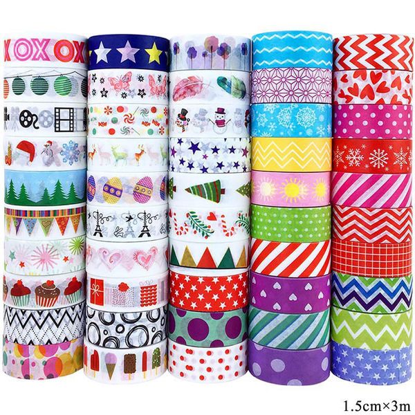 50 Rolls Washi Tape Set Decorative Adhesive Tape for DIY Crafts