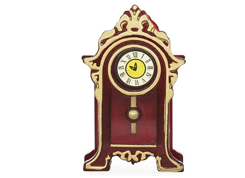 Dollhouse Miniature Clock, Delicate Carving 1:12 Scale Wall Clock for Doll