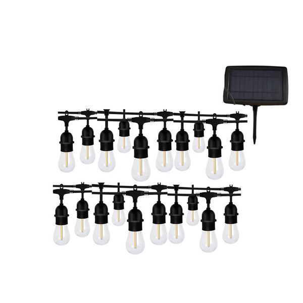 20 LED Solar Outdoor String Bulb Light