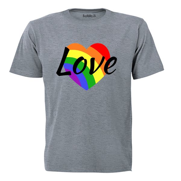 Love Heart, Pride - Mens - T-Shirt - White
