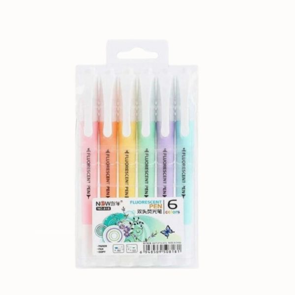 6 Colours Fluorescent Marker Set
