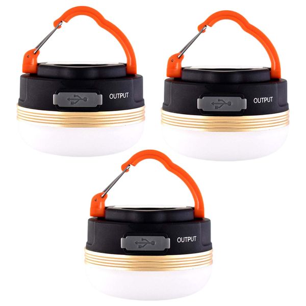 Pack of 3 USB Rechargeable Camping Lights