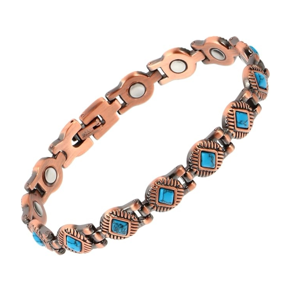 Turquoise Magnetic Wristband Copper Bracelet