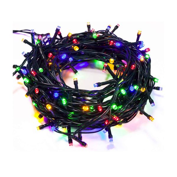 8 Modes Twinkle Christmas 100 Led Lights - Multi Colour