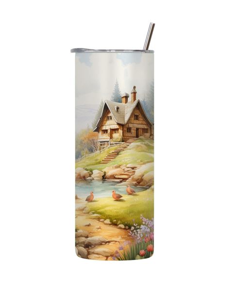 Pond 20 Oz Tumbler with Lid and Straw with Easter Graphic Design Present091