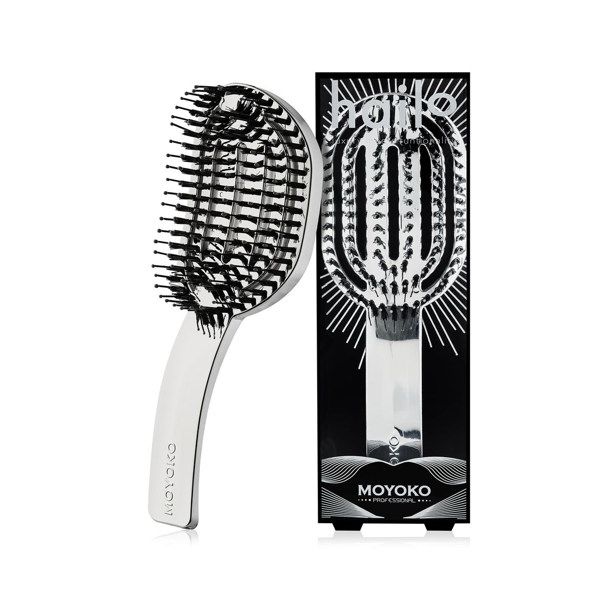 Moyoko Hailo Detangle & Styling Hair Brush Wet and Dry Hair Infused