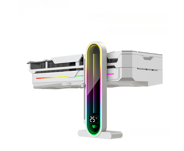 Graphics Card Mount with Temperature Display, RGB Lighting Effects