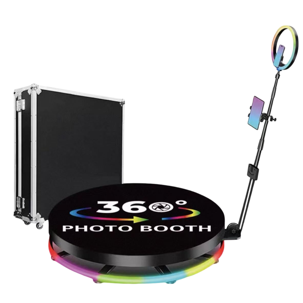 100cm 360 Photo Booth with Flight Case | 1-5 Person Automatic 360 Spinner
