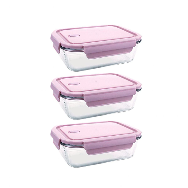 Glass Food Containers - 680ml - Set Of 3