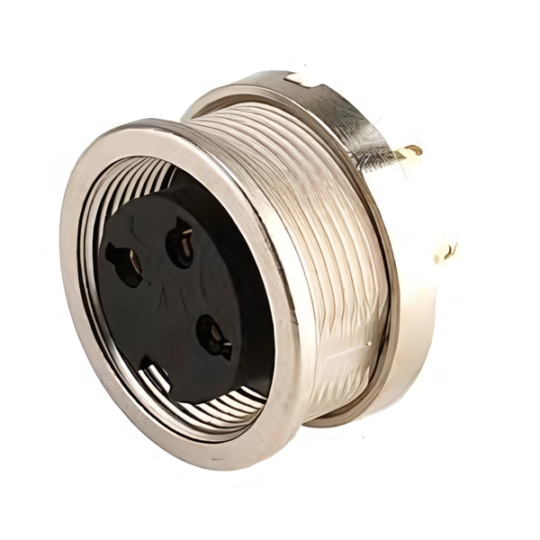KFV30 DIN Panel Socket, 3-Pin Female, 250VAC 5A, Solder, IP40