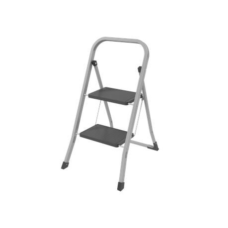 2 Step Ladder - Grey/Black Image