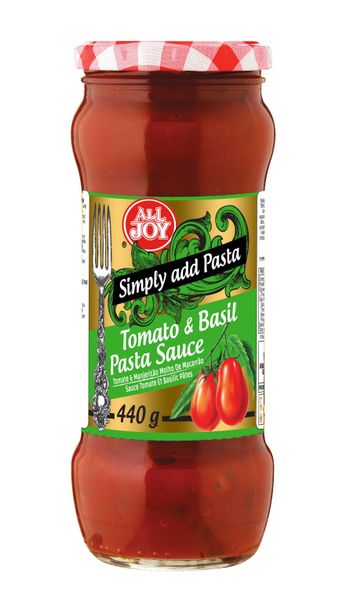 All Joy - Tomato &amp; Basil Pasta Sauce 6 Bottles x 440g