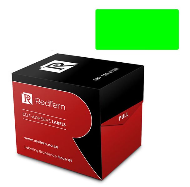 Redfern 32mm x 50mm Color Code Labels - Green 5's